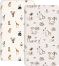 Pack and Play Sheets 2 Pack, Fitted Jersey Knit Mini Crib Sheets for Baby Boys and Girls, Compatible with Graco Pack N Play and Mini Crib Mattress (Safari Dreams, Pack N Play/Mini Crib Sheets)