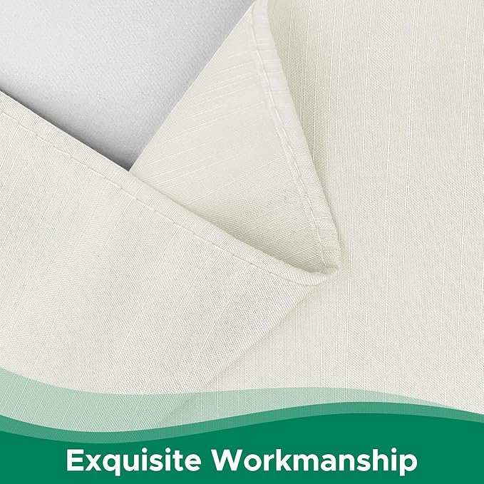 Biscaynebay Wrap Around Bed Skirts for Queen Beds with Short Drop of 12", Ivory Adjustable Elastic Dust Ruffles Easy Fit Wrinkle Resistant Silky Luxurious Fabric Machine Washable