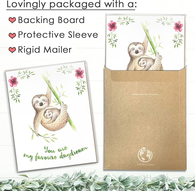 Sloth Wall Decor (Set of 3) Art Print - 8x10 (Unframed) | Bring a Touch of Serenity and Playfulness to Your Home Decor | Room Decor | Home Décor | Living Room Wall Decor | Office Wall Decor