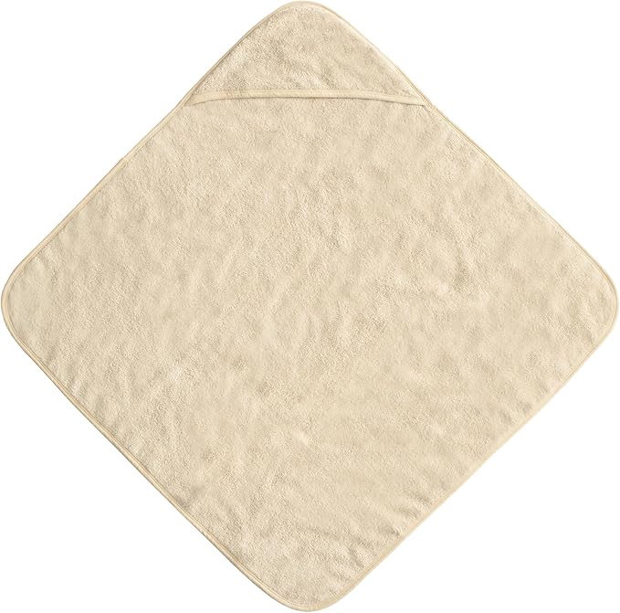 mushie Baby Hooded Towel | Organic Cotton (Fog)