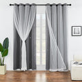 XiDi Black Out Curtains for Bedroom, Curtains for Girls Bedroom Decor, Kids Curtains 2 Panel Set, Blackout Curtains for Living Room Curtains 84 inches Long 2 Panel Grey