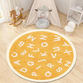 Round Playroom Area Rug,7ft,ABC Children's Round Bedroom Rug, Non-Slip Washable Baby Nursery Rug, Large Toddler Rug Educational Crawling Mat, Suitable for Nursery, School Classroom, Playroom