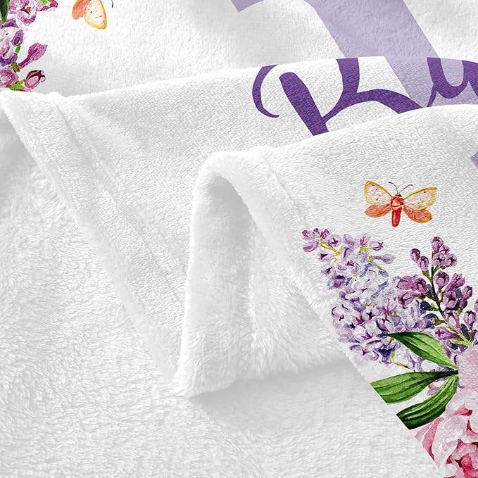 Ships Next Day, Personalized Baby Blankets, Custom Baby Blanket with Name for Girls,Gift for Chrismas Birthday Memorial Day, Customized Flannel Blanket for Kids Adults 60"X80"