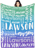 Dr.TOUGH Personalized Blankets with Name Customized Baby Blankets for Girls Boys Adults Monogrammed Blankets and Throws Christmas Birthday Mothers Valentines Day Gift (Z-Colorful 07, 40''×50'')