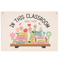 Classroom Boho Rectangular Banner Flag Pennant Wall Art Decor Gift for Teacher Boy Girl Kids Teen,Classroom Homeschool Kindergarten Decor Decor-Back to School Birthday Christmas Gift
