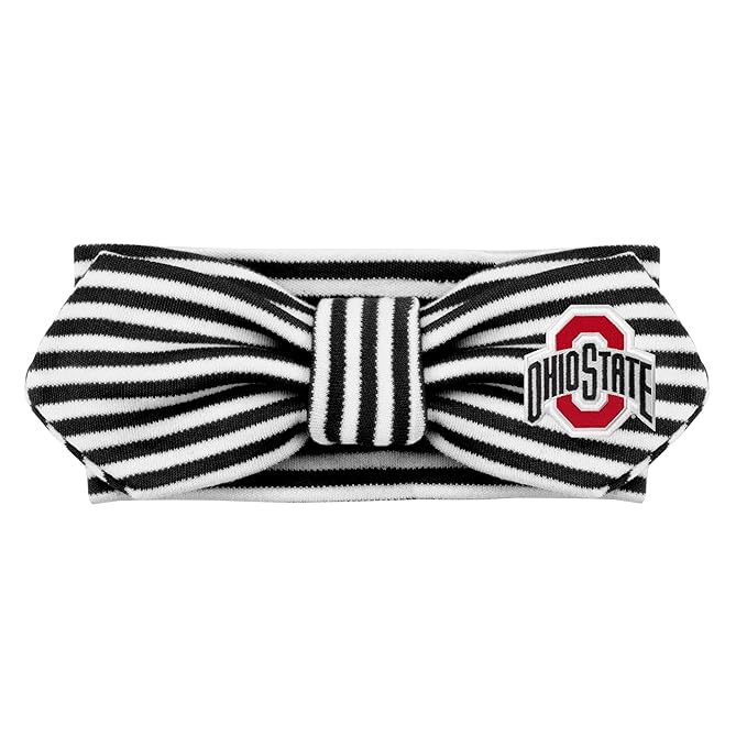 Creative Knitwear Ohio State University Buckeyes Striped Hair Knot