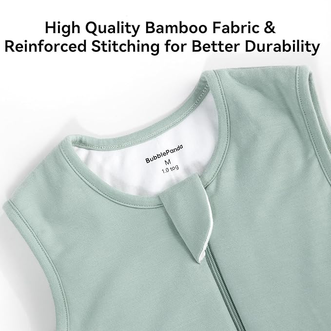 BubblePanda Rayon Made From Bamboo Toddler Sleep Sack with Feet 6-12 Months 2.5 Tog Winter Ultra Soft Warm Baby Sleep Bag Walker Quilted Thick Wearable Blanket with Legs 2-Way Zipper