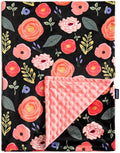QSTEHEML Baby Blankets for Girls,Super Soft Nursery Minky Blanket Unisex, Baby Gifts Double Layer with Dotted Backing, Nursery Blankets for Crib Stroller(Bee, 30 * 40inch)