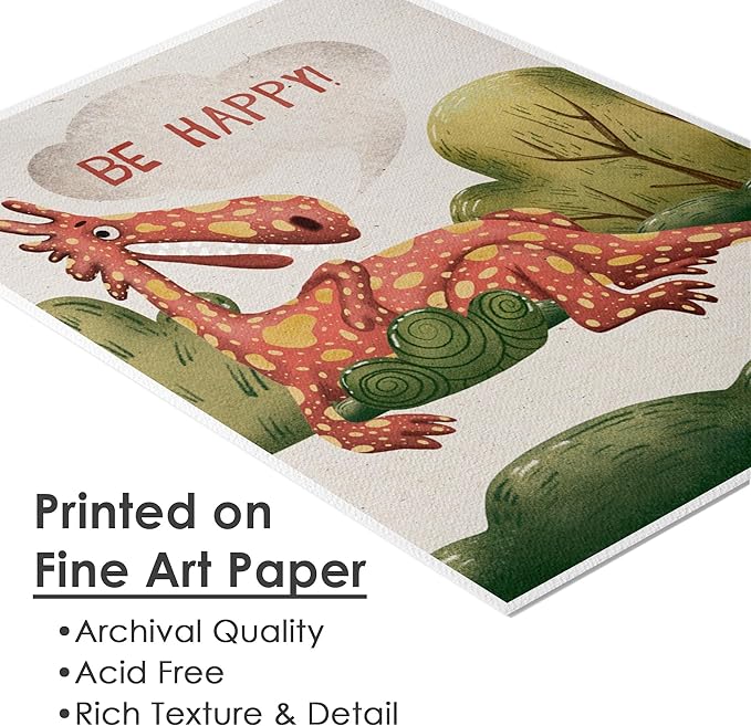 DREAM BIG PRINTABLES Dragon Art Prints (Set of 4) - Unframed - 11x14 | Wall Art for Home, Office, Kids Room, Bedroom, Classroom Decor
