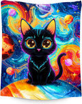 Cat Blankets for Cat Lovers - Girls Blanket for Kids/Women - Lightweight Planet Throws Gifts for Office Couch, Bed - 50"x60"
