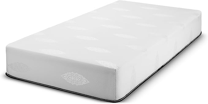 Fortnight Bedding 10 inch King Size Gel-Infused Memory Foam Mattress with White Stretch Knit Fabric - CertiPUR-US Foam – 10 Year Warranty - Made in USA