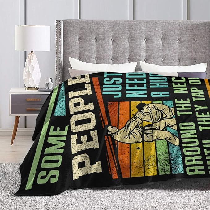 Wrestling Fleece Blanket Sports Wrestle Throw Blankets for Girls Boys Super Soft Warm Flannel Vintage Throws Gifts for Men Women Cozy Fuzzy Plush Stuffed Couch Bed Bedding Decor 60"x50"