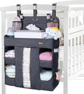 HHZ XL Hanging Diaper Caddy Organizer –Sturdy and Durable Baby Organizer – Diaper Stacker for Changing Table, Crib, Playard or Wall & Nursery Organization