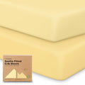 KeaBabies 2-Pack Organic Crib Sheets for Boys, Girls - 52x28 Fitted Crib Mattress Sheet Neutral, Breathable Jersey Cotton Cover for Baby Bed, Toddler Mattress, Soft & Cute Prints (Sunshine)