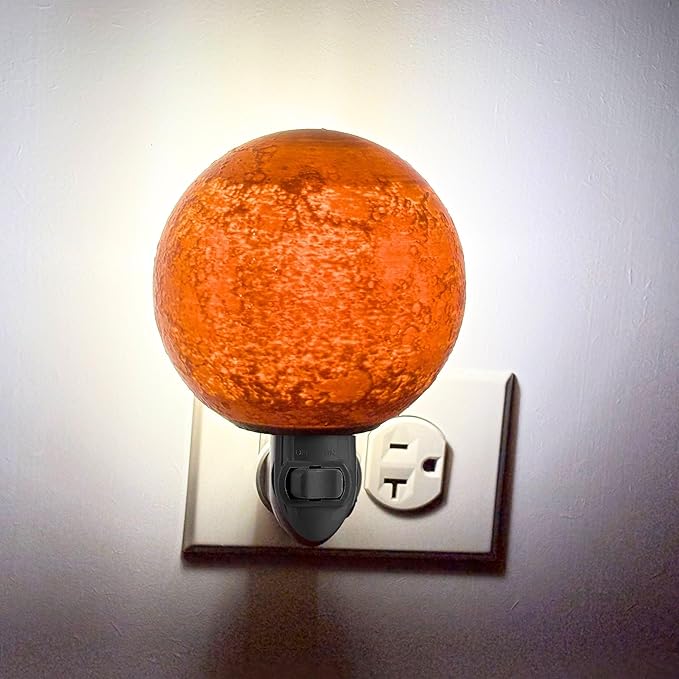 Moon Night Lights | Night Lamp LED Light | 3D Solar System NightLight, Planet Home Décor, Space Nursery, Kids Room, Space Gift, Birthday Gifts, Bedroom Decorations (Mercury, 4 Inch)