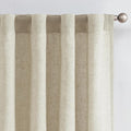 jinchan Oat Linen Blend Curtains for Living Room 84 Inch Length 2 Panels Curtains for Sliding Glass Doors, 50 Inch Wide Farmhouse Drapes with Rod Pocket Back Tab(50W x 84L, Oat)