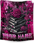 Personalized Book Lovers Gifts for Girls - 40" x 50" Reading Blanket Decor for Kids - Plush Soft Flannel Throw for Birthday
