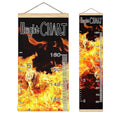 Kids Growth Chart Ruler for Wall Wood Frame Height Measure Chart 13.4x56 in Linen Hanging Height Growth Chart Animal Phoenix Bird Kids Room Decor