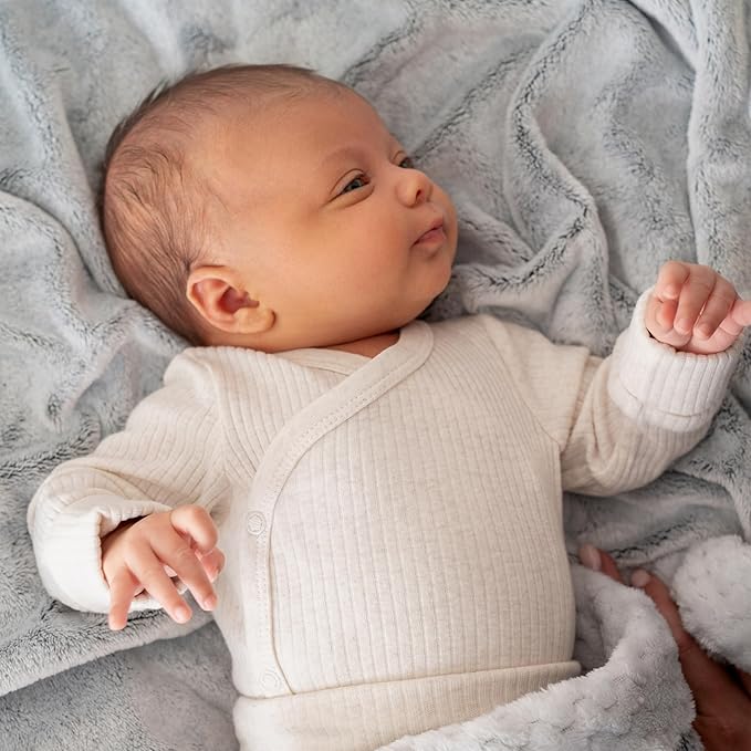 aden + anais Plush Blanket - Soft Minky Baby Blanket for Infants, Toddlers, Kids, for Crib, Stroller, Travel, Sea Blue