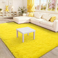 BENRON Fluffy Rugs for Living Room 5x8 Yellow, Washable Large Area Rugs for Bedroom Dining Table Office Kids Nursery Room, Washable Indoor Floor Carpets
