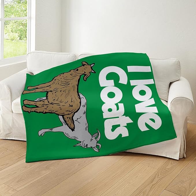 CafePress I Love Goats Throw Blanket Super Soft Fleece Plush Throw Blanket, 60"x50"