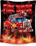 Kids Blanket Fire Truck Gifts for Toddler Boys, 30"x40" Fleece Soft Cozy Car Theme Throw for Couch Sofa