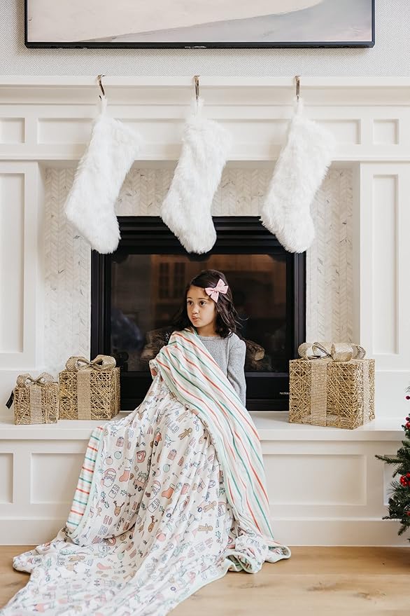 Copper Pearl Jumbo Premium Knit 3 Layer Stretchy Throw Blanket Cindy
