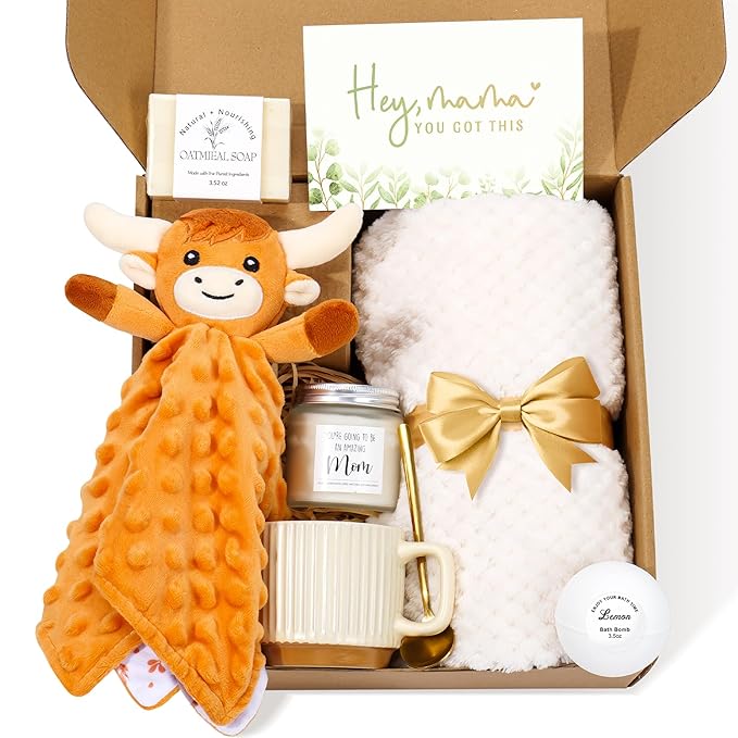 New Mom Gifts & Baby Gift Set for Newborn, Baby Shower Gifts for Mom to Be,Newborn Baby Gifts,Pregnancy Gifts for Expecting Mom,New Mom Care Package After Baby, Gifts for Women and Baby
