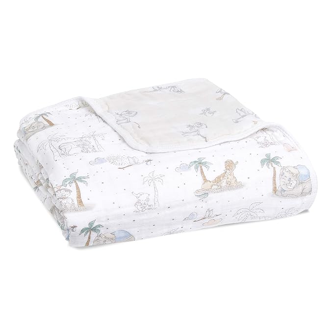aden + anais Essentials Dream Blanket,100% Cotton Muslin Baby Blanket Crib Bedding for Newborn Baby and Toddler, Nursery Blanket for Boys and Girls, Baby Registry and Shower Gift - My Darling Dumbo