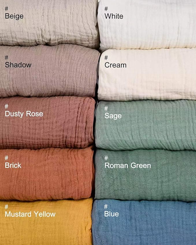 Pack and Play Sheets for Baby Boys and Girls 39"x27"x3", Neutral Muslin Cotton Pack N Play Mattresses Sheet with Boho Style, Soft and Breathable Comfort (Beige)