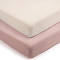 lulumoon Fitted Pack and Play Sheets: Soft Muslin Cotton for Graco Playard Mattress - Neutral Colors for Boys and Girls