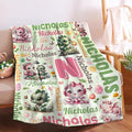 Personalized Custom Dragon Floral Blanket Gifts for Kids Boys Girls with Name - Customized Dragon Floral Super Soft Lightweight Flannel Sheets Decor for Crib Nap Couch - 50"x60" for Teens