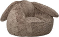 Bean Bag Chair for Adults Kids Giant Fluffy Plush Bean Bag Sofa with Filler Faux Fur Rabbit Shaped Beanbag Chairs Comfy Accent Floor Couch for Gaming, Reading in Bedroom, Living Room, Dorm