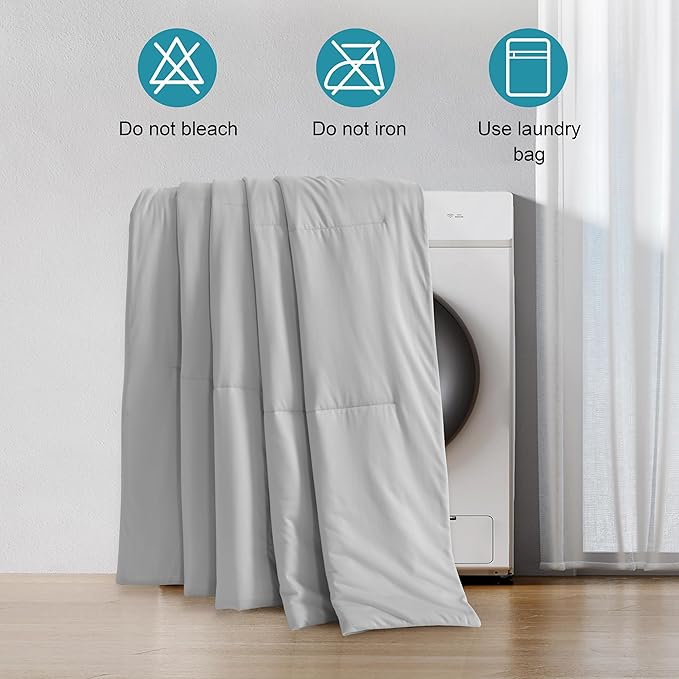 NTBAY Cooling Blanket for Toddlers, 39x47 Inches - Japanese Cold Tech Fabric Throw with Q-Max 0.43, Soft and Breathable Summer Nap Blanket, Also for Dogs, Light Grey