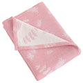 NTBAY 3 Layer Oversized Muslin Cotton Toddler Blanket, 45x60 Inches Jacquard Reversible Nursery Bed Blanket, Super Soft and Thermal Crib Blanket for All Seasons, Baby Gift, 45"x60", Pink Pineapple