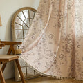 ENJOYBRIDAL Floral 63 Inch Curtains 2 Panel Set Living Room Farmhouse Drapes Bedroom Boho Semi Sheer Short Window Curtain Panels Cute Flower Rod Pocket Botanical Pattern Window Treatments