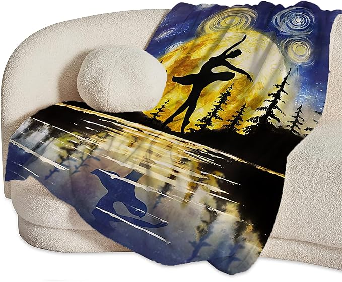 Dance Gifts for Girls & Boys - Soft, Warm Fleece & Flannel Plush Blankets for Bed, Sofa, Couch - 50"x60"