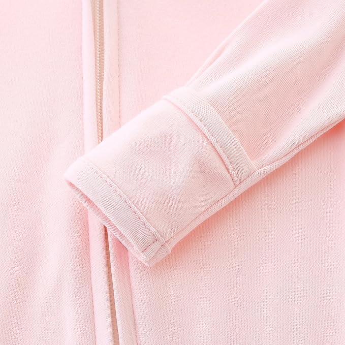 Baby Romper 100% Organic Cotton Pajamas One Piece Long Sleeve Zipper Footie Onesie for 0~12M Baby