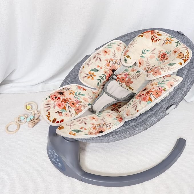 TANOFAR Infant Car Seat Head Support, Soft Baby Carseat Head & Body Support, Autumn Baby Car Seat Insert Cushion for Newborn Girls