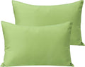 NTBAY Microfiber Toddler Pillowcases with Envelope Closure, 2 Pack 100% Brushed Microfiber Super Soft Travel Kids Nursery Pillow Cases, 14"x20" Fits Pillows Sized 12"x16" 13"x18" 14"x19", Sage Green