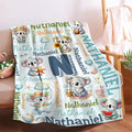 Personalized Custom Koala Blanket Gifts for Kids Boys Girls with Name - Customized Koala Super Soft Lightweight Flannel Sheets Decor for Crib Nap Couch - 60"x80" for Adult
