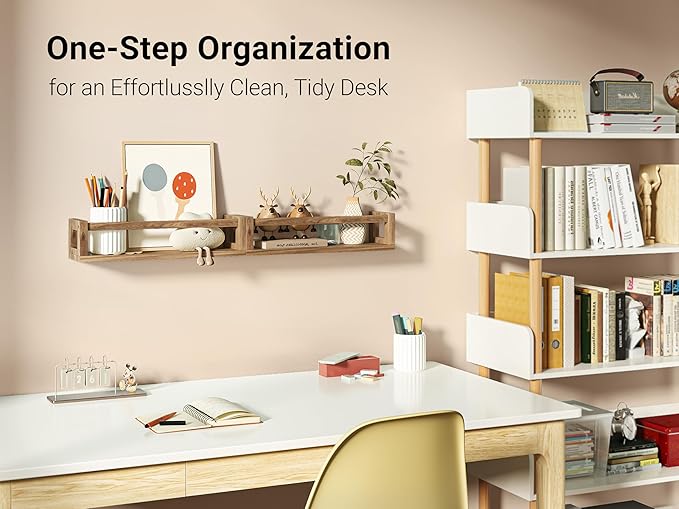Sturdy Floating Shelves – Set of 3 Wall Bookshelves and Nursery Floating Shelves for Books, Toys, Kitchen, Bathroom, and Home Decor – Walnut Brown