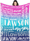 Dr.TOUGH Personalized Blankets with Name Customized Baby Blankets for Girls Boys Adults Monogrammed Blankets and Throws Christmas Birthday Mothers Valentines Day Gift (Z-Colorful 01, 30''×40'')