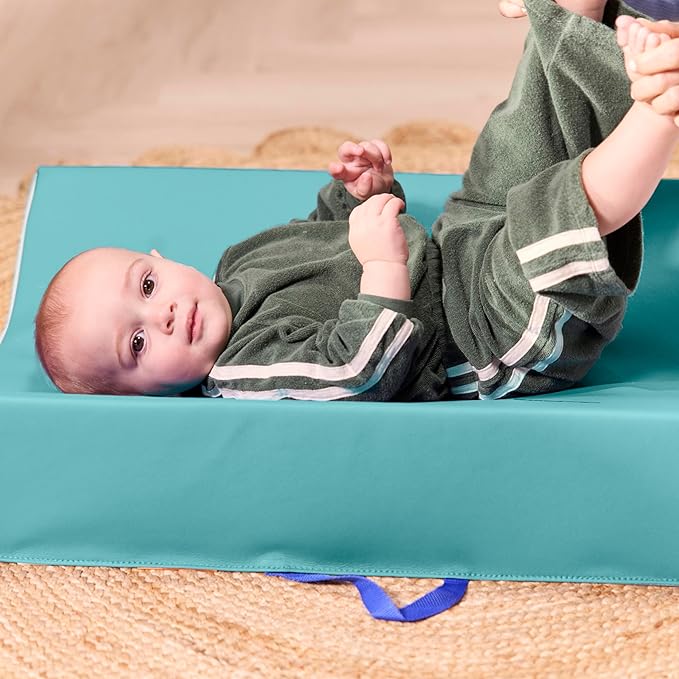 Contoured Changing Pad, Baby Essentials, Seafoam/Light Grey