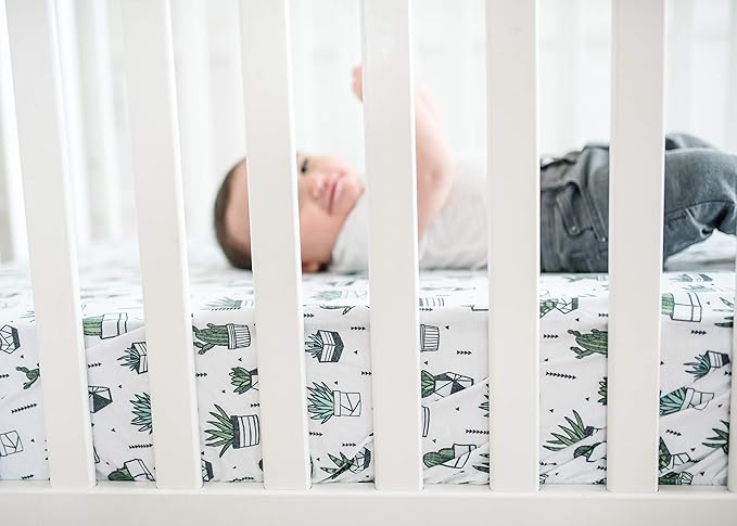 Premium Fitted Knit Crib Sheet/Toddler Sheet Shiloh by Copper Pearl