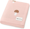 Swaddle Blanket for Girls 100% Cotton Buttery Soft Cozy Receiving Swaddle Crib Stroller Blanket for Shower Gift Registry for Newborns, Infants, Toddlers (Mushroom - Pink)