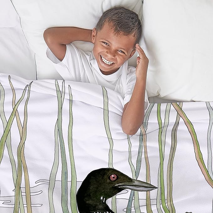 CafePress Loon and Baby Throw Blanket Super Soft Fleece Plush Throw Blanket, 60"x50"
