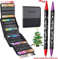 80 Colors Acrylic Paint Markers, Waterproof Dual Tip Acrylic Paint Pens with Brush and Fine Tip, Markers Set for Paper, Rock, Wood, Canvas, Glass, Ceramic and DIY Crafts Making Art Supplies