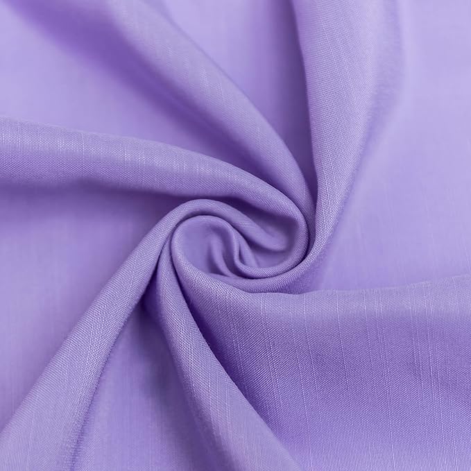 Biscaynebay Wrap Around Bed Skirts for King & Cal King Beds 15" Drop, Lavender Adjustable Elastic Dust Ruffles Easy Fit Wrinkle & Fade Resistant Silky Luxurious Fabric Machine Washable