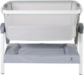 Venice Child California Dreaming Bedside Crib Bassinet w/Travel Case, Bamboo Bassinet Sheet, Removable Bamboo Compressed Cotton Mattress, Height Adjustable, Easy Clean (Gray)